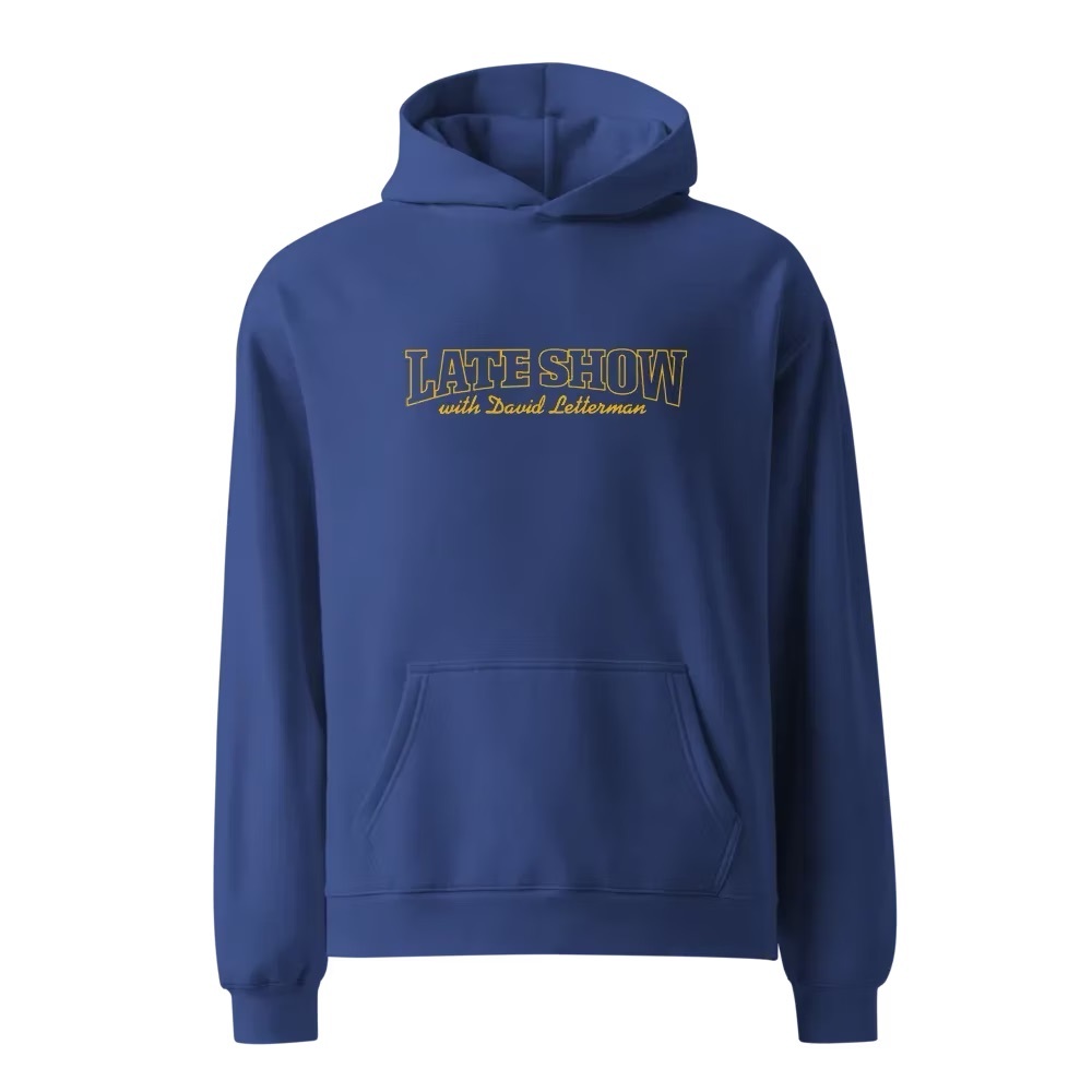 NWOT Late Show with David Letterman official hoodie hooded sweatshirt size XL